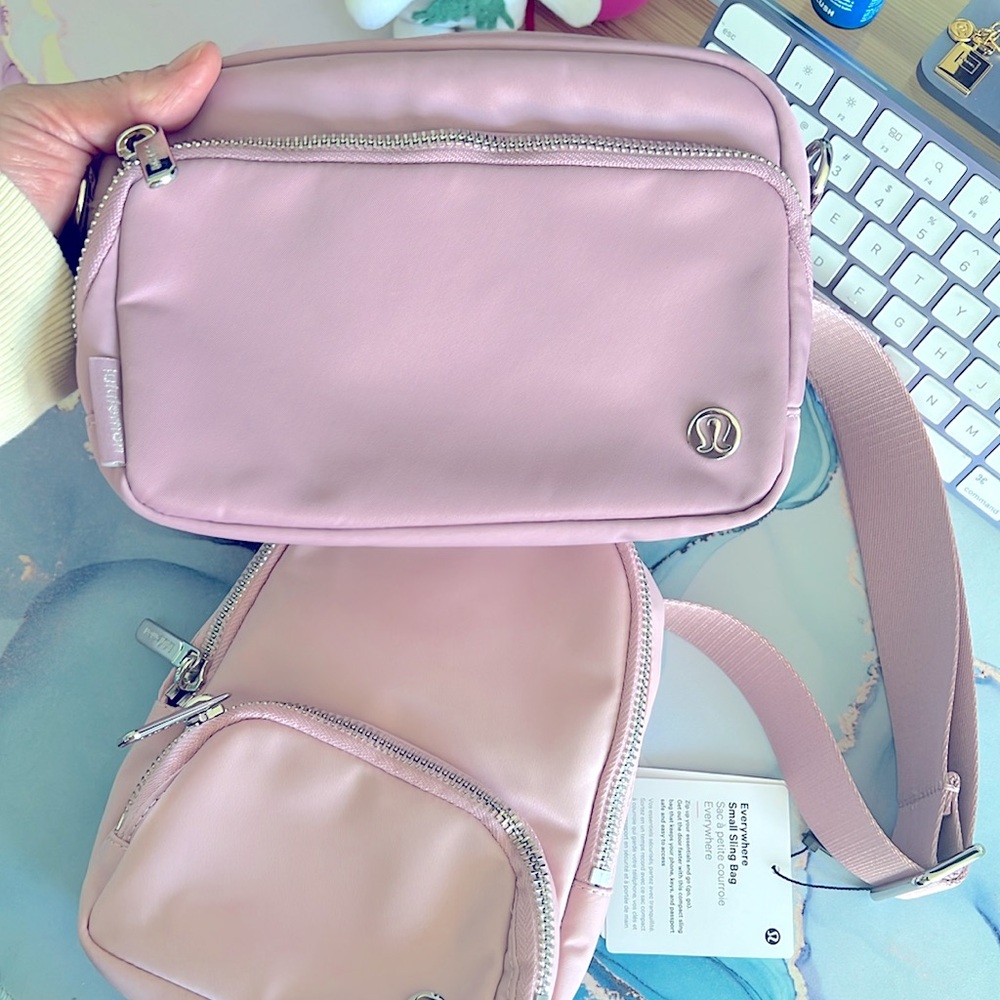 Rose Blush w/ Silver • Lululemon Everywhere Crossbody Bag 2L